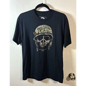Zero Foxtrot Men’s L Black “I Am Become Death” Skull Graphic Tee Crew Neck